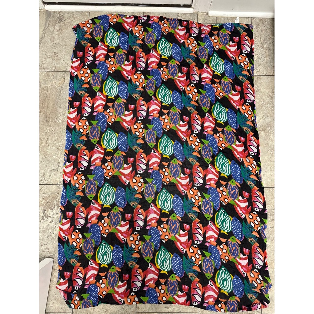 Echo Tropical Fish Scarf Swimsuit Wrap 63" x 44"